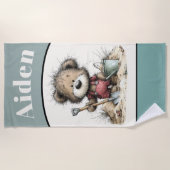 Plage Conception de serviette de Teddy Bear pour les enf (Devant)