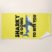Plage Conception Sharky Va Te Mordre - Serviette de plag (Devant)