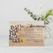 plage coquillages mariage merci cartes (Debout devant)