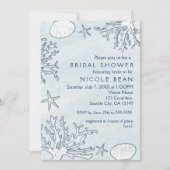 Plage Coral Reef Sea Shell & Starfish Invitations (Devant)