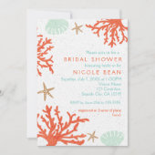 Plage Coral Reef Sea Shell & Starfish Invitations (Devant)