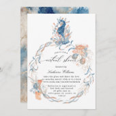 plage côtière baby shower virtuel Invitation (Devant / Derrière)