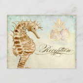 Plage côtière de Sea Horse - Faire-part de mariage (Dos)