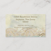 Plage côtière de tortue de mer - cartes de visite (Dos)