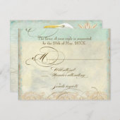 Plage côtière du Grand Héron - Faire-part de maria (Devant / Derrière)