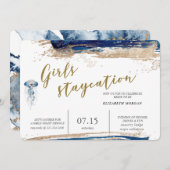 plage côtière Invitation de la fête nuptiale (Devant / Derrière)