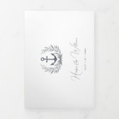 plage côtière nouvelle-england Mariage Tri-Fold (Page de couverture)