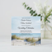 Plage côtière ou invitation de mariage de destinat (Debout devant)