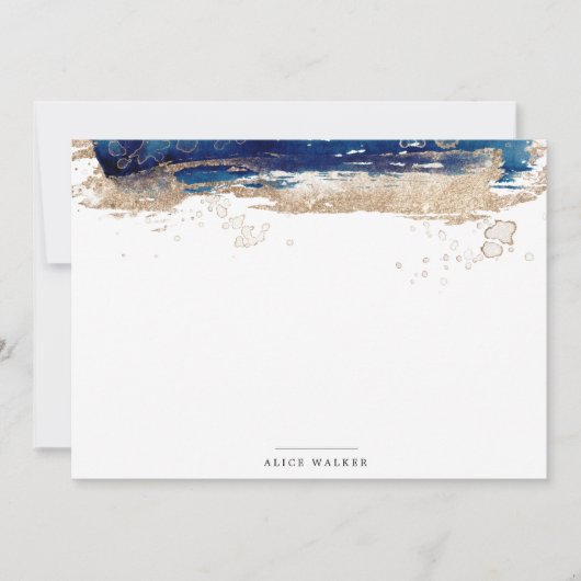 plage côtière sable doré Stationnote Carte (Devant)