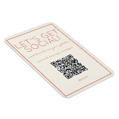 Plage côtière sable QR Code Social Media Magnet (Côté Droit)