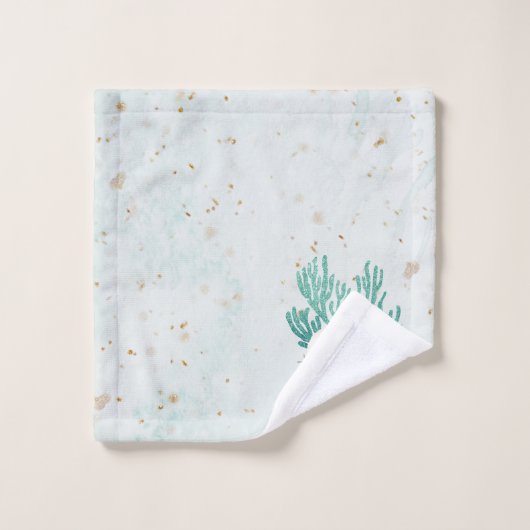 Plage côtière SEAS & GREETINGS Parties scintillant (Gant de toilette)