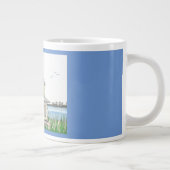 Plage Cottage Jumbo Mug Avec Bleu (Droite)