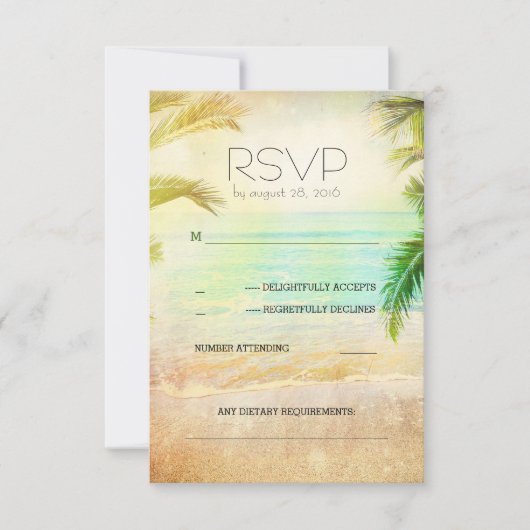 plage coucher de soleil mariage romantique cartes  (Devant)