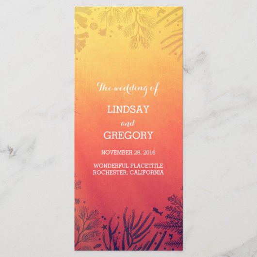 plage coucher de soleil océan programmes de mariag (Devant)