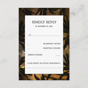 Plage Coucher de soleil Palms Mariage Cartes RSVP