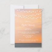 Plage coucher soleil nuptiale invitation douche (Devant)