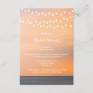 Plage coucher soleil nuptiale invitation douche