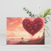 Plage d'amour : Écrivez votre lettre - Carte de la (Debout devant)