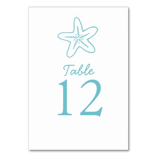 Plage d'aqua d'étoiles de mer Numéro de table de m (Par défaut)