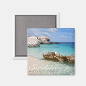 Plage de Cala Mariolu, Sardaigne, aimant texte (Recto/Verso)