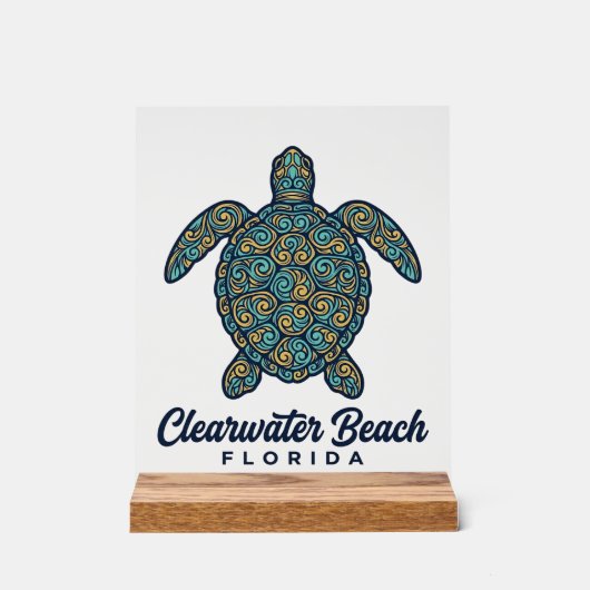 Plage de Clearwater Floride Tortue de mer Concepti (Recto)