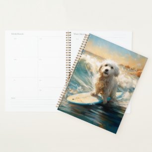 Plage de Coton De Tulear Peinture de surf