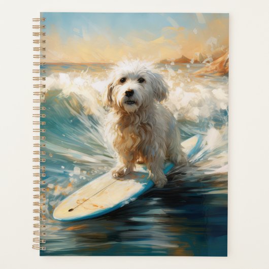 Plage de Coton De Tulear Peinture de surf (Devant)