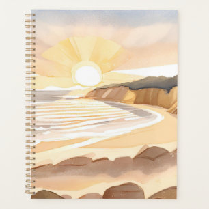 Plage de coucher de soleil Aquarelle Océanique C