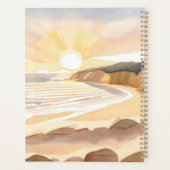 Plage de coucher de soleil | Aquarelle Océanique C (Dos)