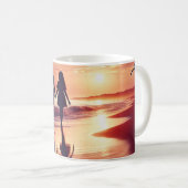 Plage de coucher de soleil de Mug romantique -Mug  (Devant droit)