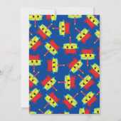 Plage de crabe colorée 1er anniversaire Invitation (Dos)