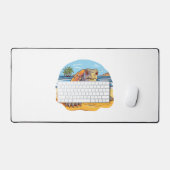 Plage de dessin animé de tortue (Clavier et souris)