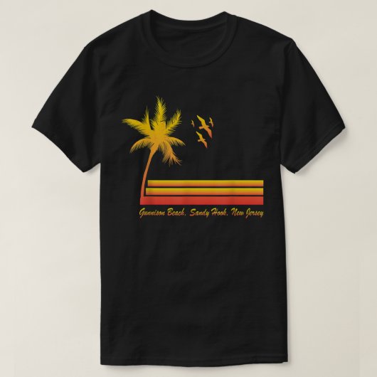 Plage de Gunnison, Sandy Hook, Tshirt New Jersey (Design devant)