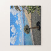 Plage de Lanzarote et nuages vue puzzle (Vertical)