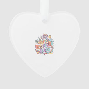 Plage de Licorne Vibes Fantaisiste Fond Blanc
