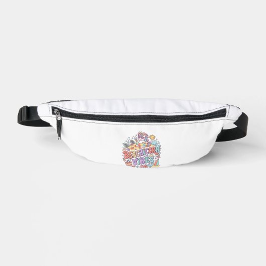 Plage de Licorne Vibes Fantaisiste Fond Blanc (Recto)