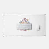 Plage de Licorne Vibes Fantaisiste Fond Blanc (Clavier et souris)