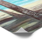 Plage de Luquillo, affiche Porto Rico (Coin)