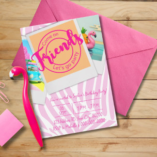 Plage de Malibu, Fille, Invitation de fête d'anniv