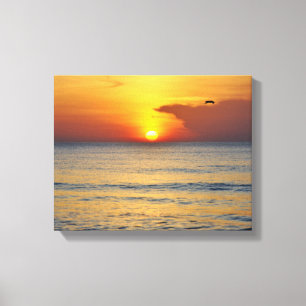 Plage de Melbourne Sunrise Toile Enveloppée