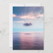 Plage de mer bleu ciel Faire-part de mariage (Dos)