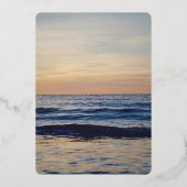 Plage de mer Mariage côtier Foil Invitation (Verso)