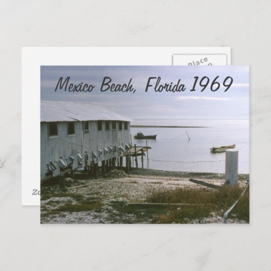 Plage de Mexico, Floride 1969 Carte postale du pay (Devant / Derrière)