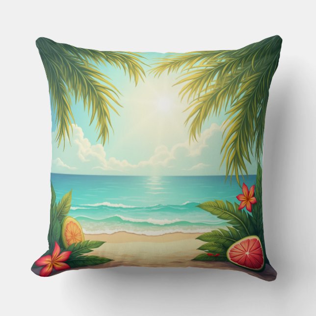 plage de midi coussin coussin (Recto)