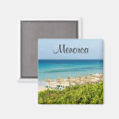 Plage de Minorque de Santo Tomas Magnet souvenir (Recto/Verso)