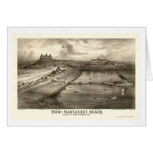 Plage de Nantasket, carte panoramique de mA - 1879