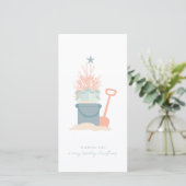 Plage de Noël de la côte Carte de vacances (Debout devant)