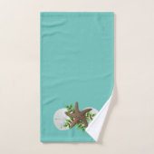 Plage de Noël de vacances tropicale (Serviette à main)