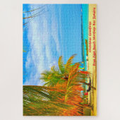Plage de Palm Montego Bay Jamaïque. Puzzle (Vertical)