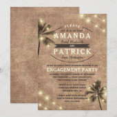 Plage de palmier Invitations Dîner De Répétition (Devant / Derrière)